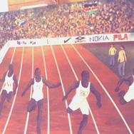 Painting of olympic race